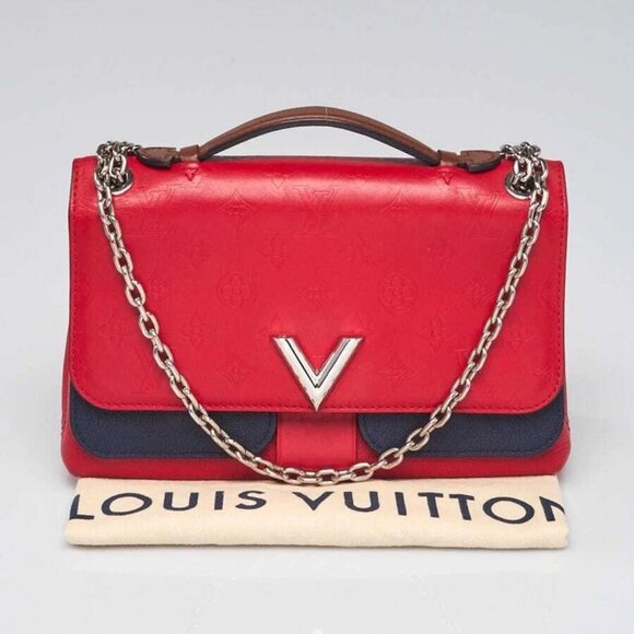 Louis Vuitton Rubis/Blue Monogram Leather Very Chain Bag - Picture 9 of 11